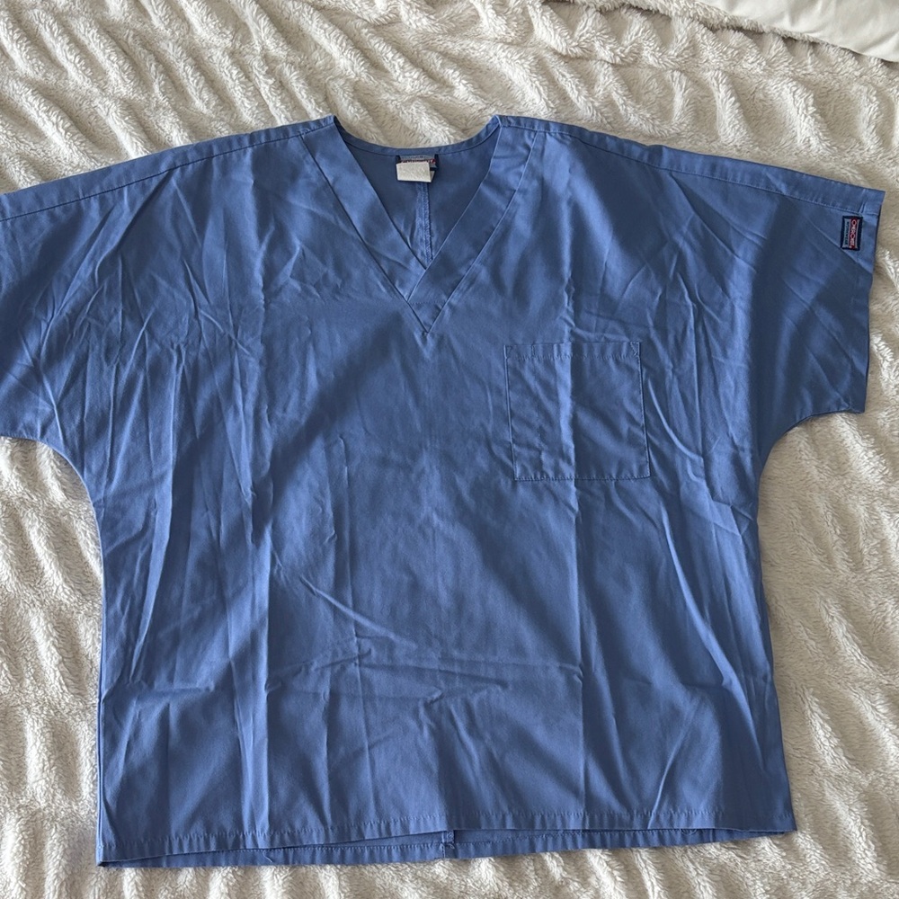 Cherokee Workwear Blue Scrub Top